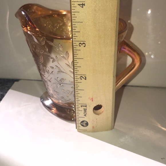 Jeanette Depression Glass Flora gold cr and sugar - Picture 4 of 8